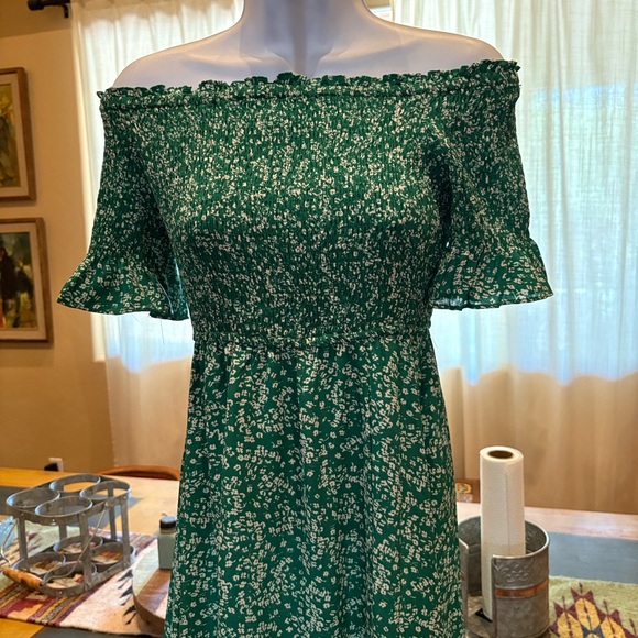 Lulu's Emerald Floral High-Low Dress - Picture 6 of 9